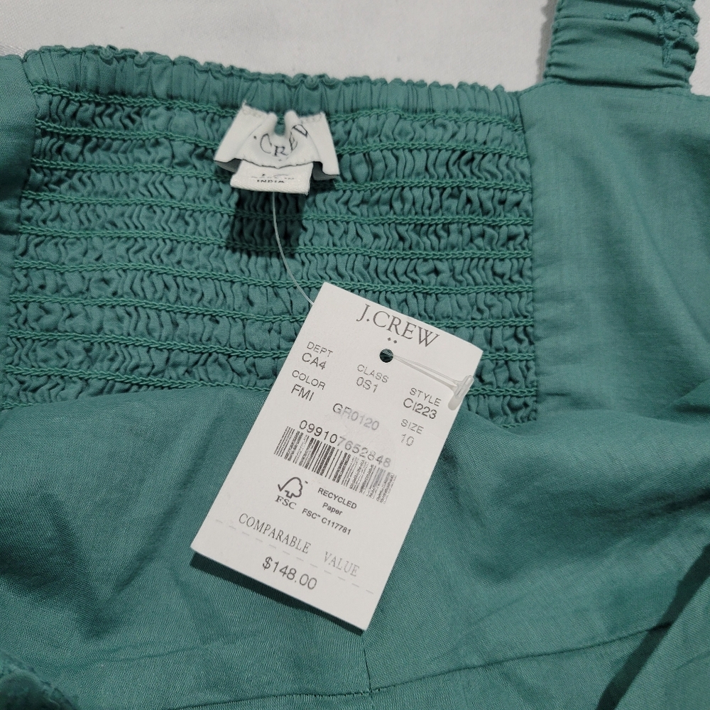 J Crew Factory Eyelet midi dress CI223 NWT SZ 0 - Picture 8 of 13